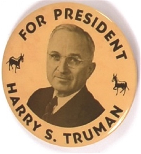 Truman for President Donkeys Pin