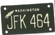 JFK Washington 1964 License