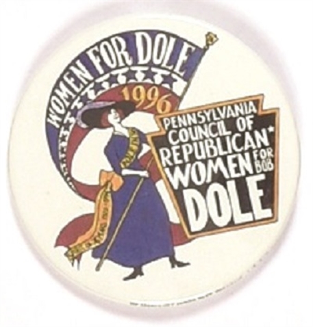 Women for Dole Suffrage Pin