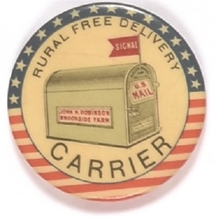 Rural Free Delivery Carrier Mailbox Pin