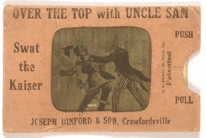 WW I Swat the Kaiser Uncle Sam Flasher Card