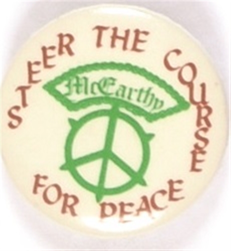 McCarthy Steer the Course for Peace