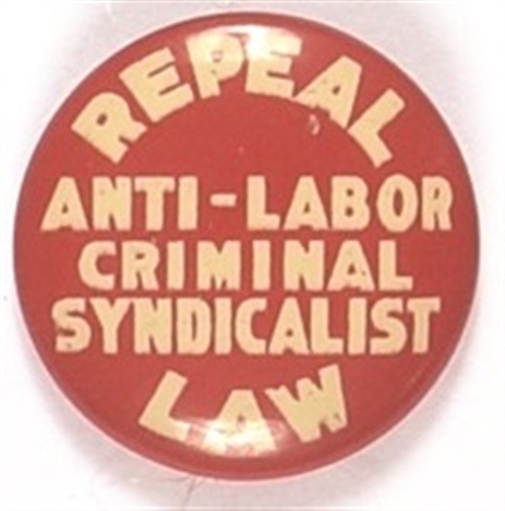 Communist Repeal Criminal Syndicalist Law