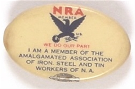 NRA Iron, Steel Workers Celluloid