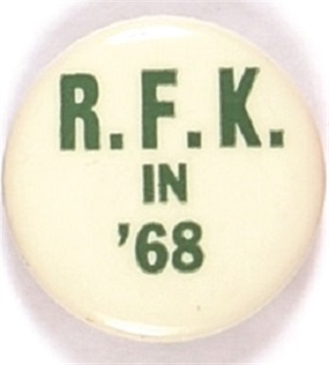 RFK in 68 Green Letters