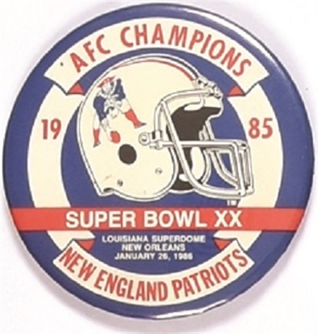 New England Patriots Super Bowl XX