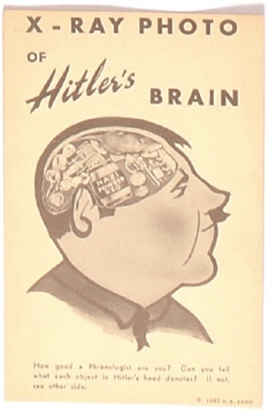 Hitlers Brain WW II Postcard