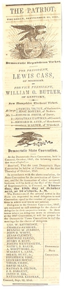 Cass New Hampshire Newspaper Ballot