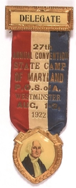 Washington Patriotic Sons Maryland Delegate Badge