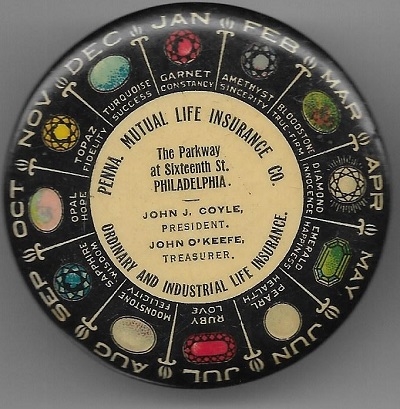 Mutual Life Insurance Birthstones Mirror