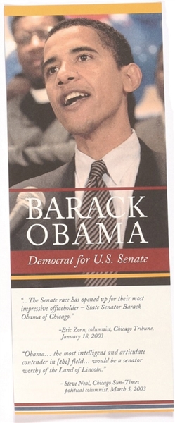 Obama for US Senate Campaign Card