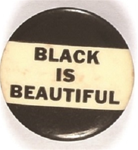 Black is Beautiful Black and White Pin