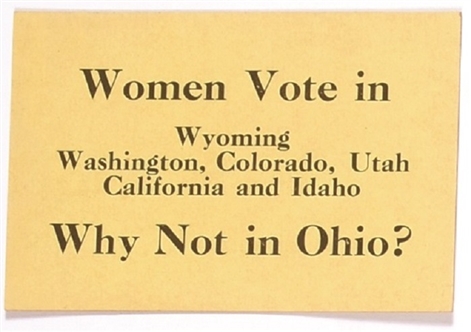 Why Not in Ohio? Suffrage Card