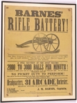 Barnes Rifle Battery Civil War Broadside