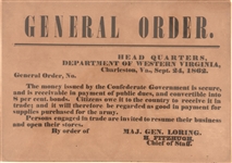 Civil War Virginia General Order