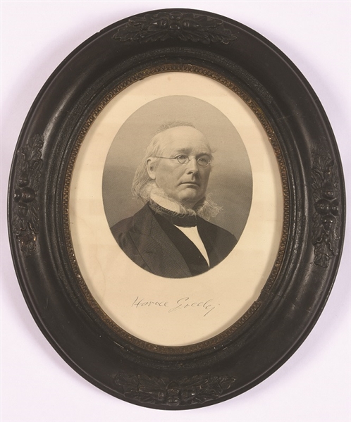 Horace Greeley Framed Portrait