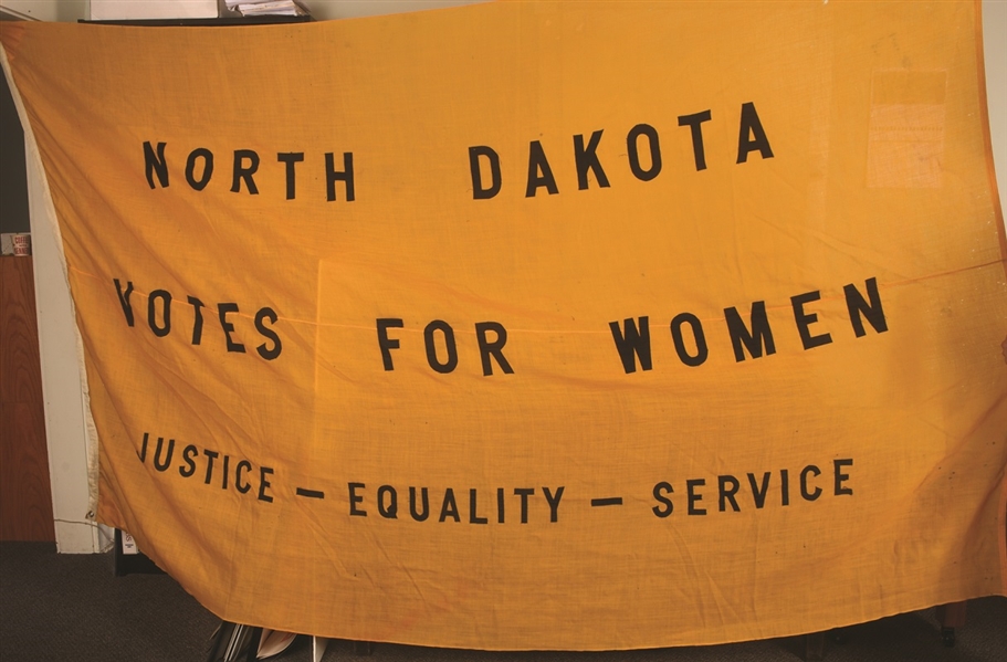 Giant North Dakota Votes for Women Banner