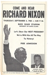 Nixon, Reagan California Rally Handbill