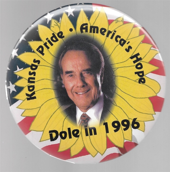 Bob Dole 6 Inch Celluloid Pin