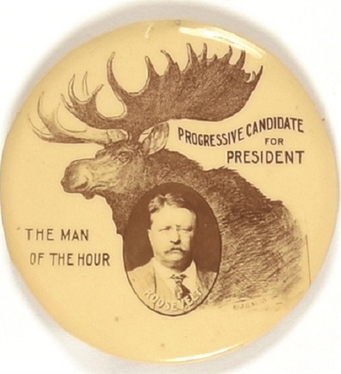 TR Man of the Hour Large Bull Moose Pin