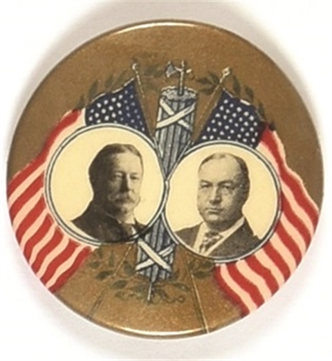 Taft, Sherman Rare Flag and Fasces Jugate