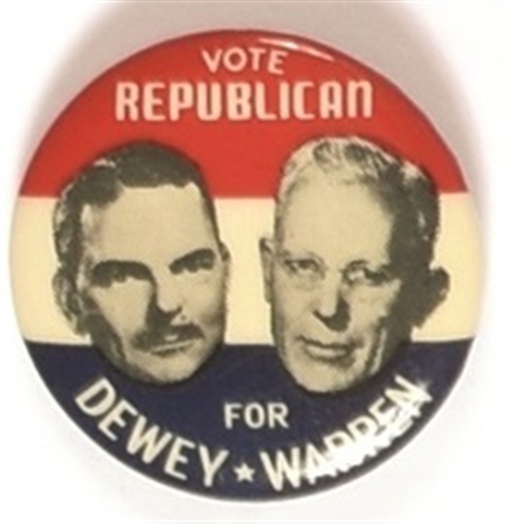 Dewey, Warren Vote Republican