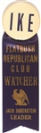 Ike Flatbush Republican Club Watcher Ribbon