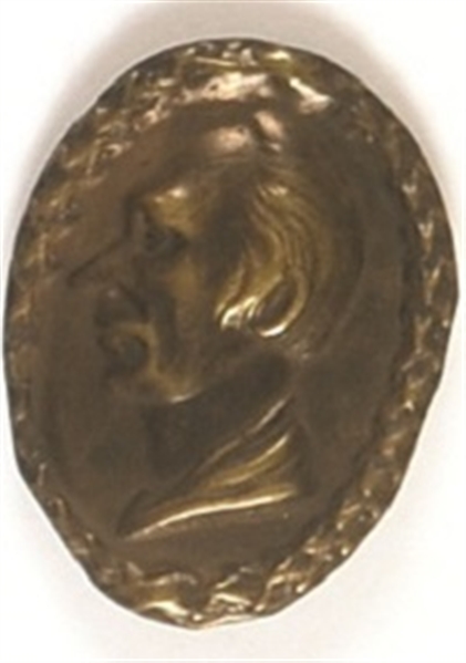 Lincoln Brass Oval Pin