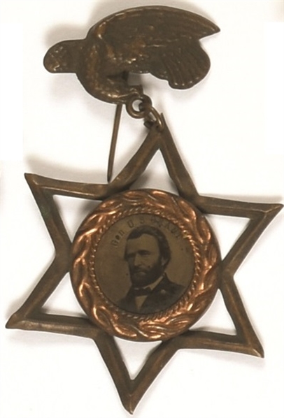 Grant Star and Eagle Ferrotype Pin