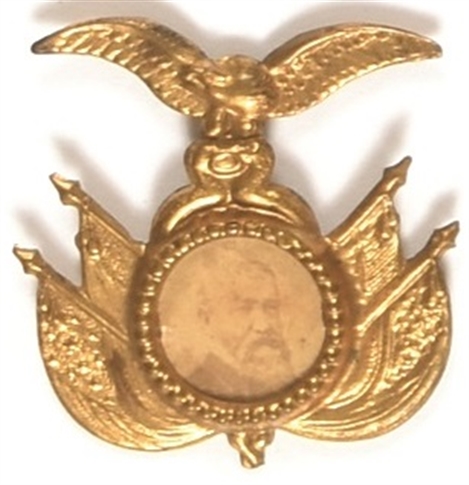 Harrison Brass Shell Eagle Pin