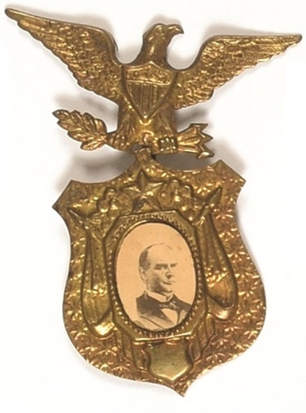 McKinley Brass Eagle Pinback