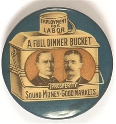 McKinley, Roosevelt Blue Dinner Bucket, Pince Nez String