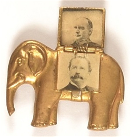 McKinley, Hobart Mechanical GOP Elephant Pin