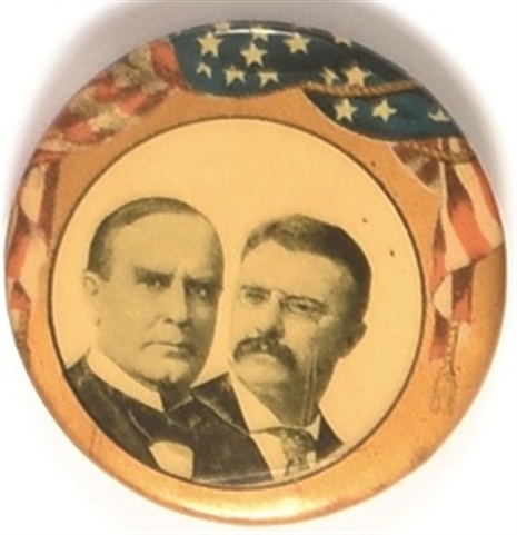 McKinley, Roosevelt Jugate With Flag Design