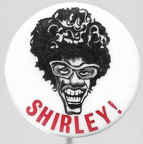 Shirley! Chisholm Caricature Pin 