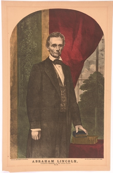 Lincoln Ensign, Bridgman and Fanning Lithograph