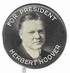 Herbert Hoover for President Black Background 