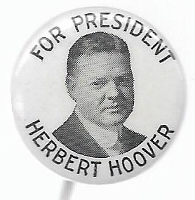 Herbert Hoover for President White Background 