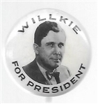 Willkie for President Celluloid Picture Pin 