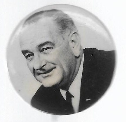 LBJ Black and White Picture Pin 