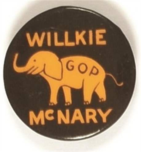 Willkie, McNary GOP Elephant