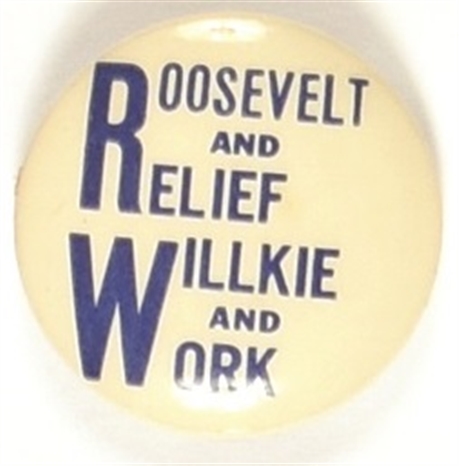 Roosevelt and Relief, Willkie and Work