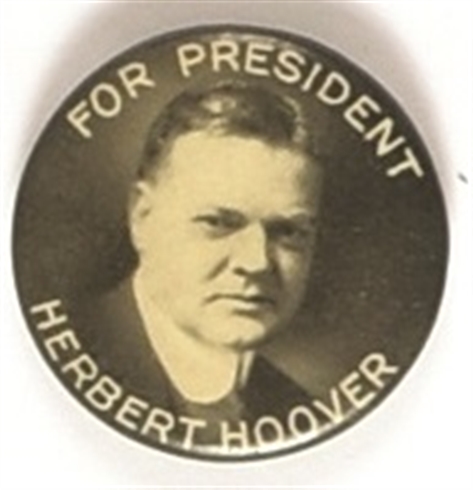 Hoover for President 3/4 Inch Celluloid