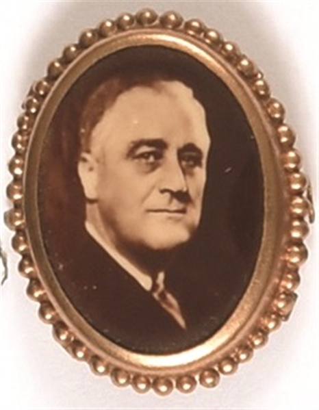 Franklin Roosevelt Framed Cameo Celluloid