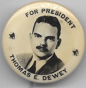 Dewey for President Sharp Photo Celluloid