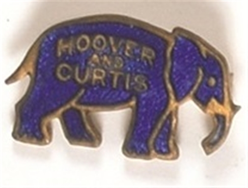 Hoover and Curtis Blue Enamel Elephant