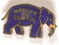 Hoover and Curtis Blue Enamel Elephant