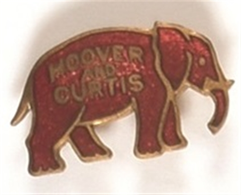 Hoover and Curtis Red Enamel Elephant