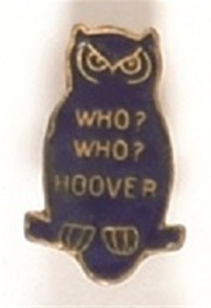 Who? Who? Hoover Enamel Owl