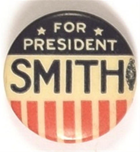 Smith for President Red, White Stripes Celluloid